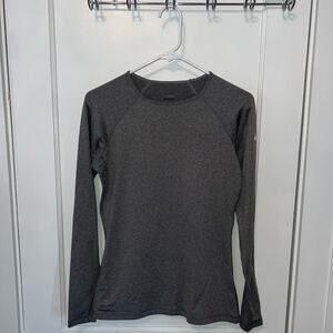 Nike Pro womens gray long sleeve fleece top size M